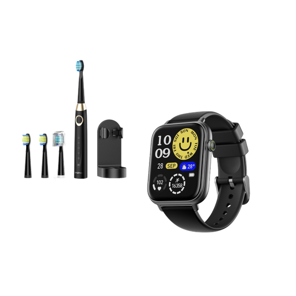 Watch 6N X SmartDent C2 1.83'' Full Touch Smart Watch Plus Smart Electric Toothbrush Bundle Sale