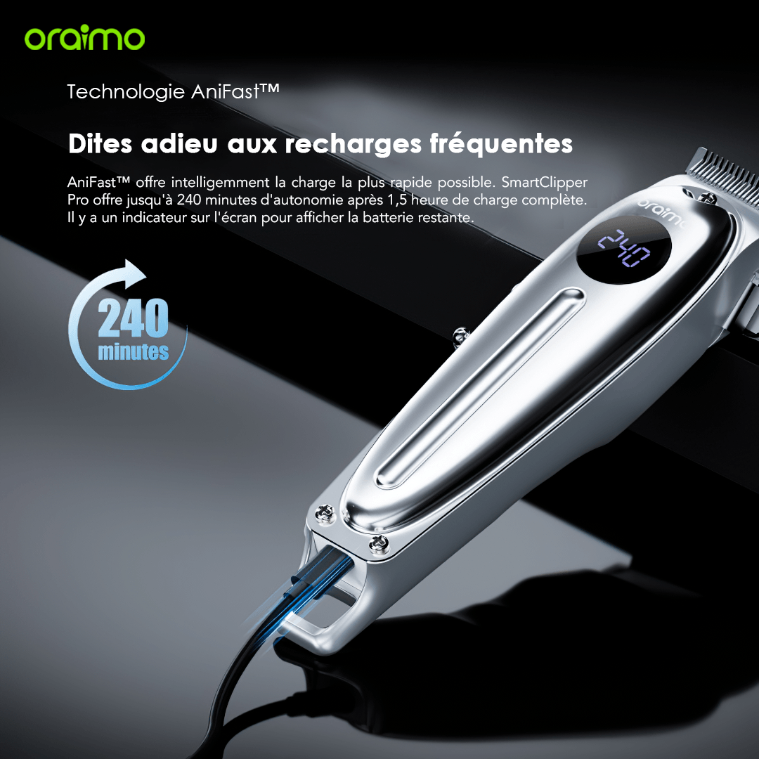 oraimo Smart Barberkit Kit de barbier à moteur super puissant OCS-550