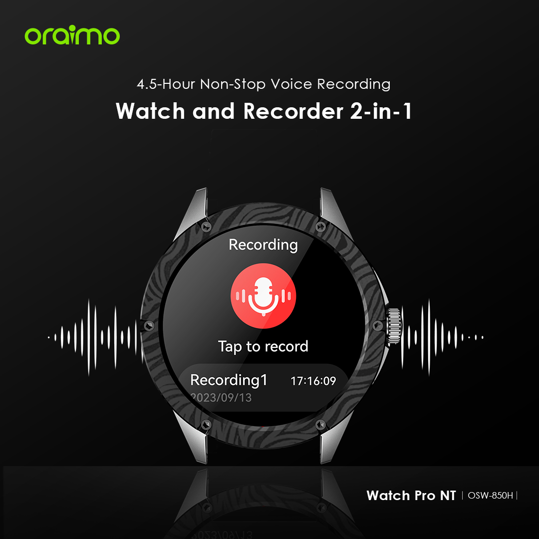 oraimo Watch Pro NT 1.43" AMOLED AI Powered Smart Watch