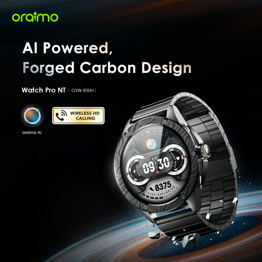 oraimo Watch Pro NT 1.43" AMOLED AI Powered Smart Watch