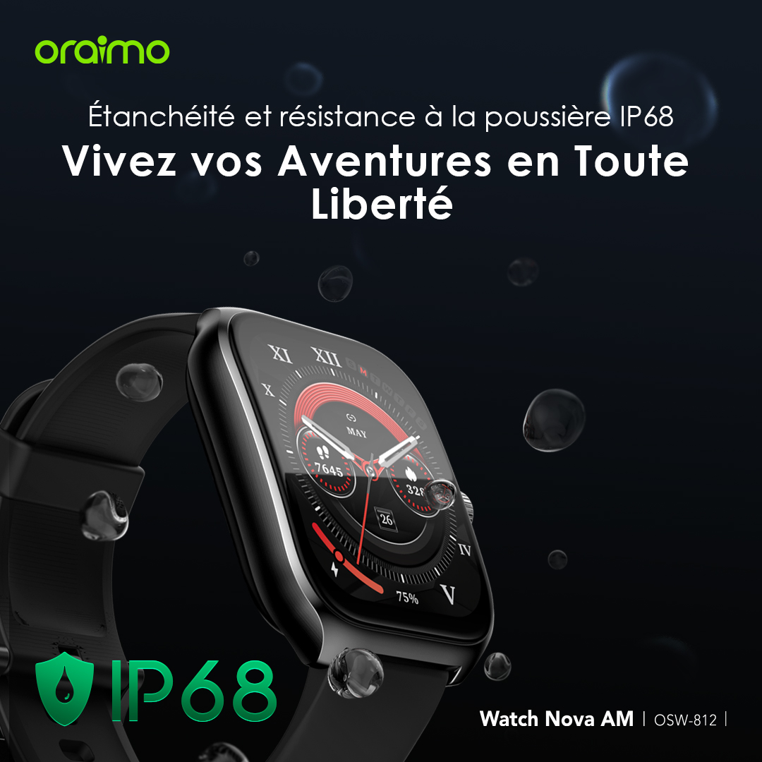 Watch Nova AM OSW-812 IP68 water and dust resistant