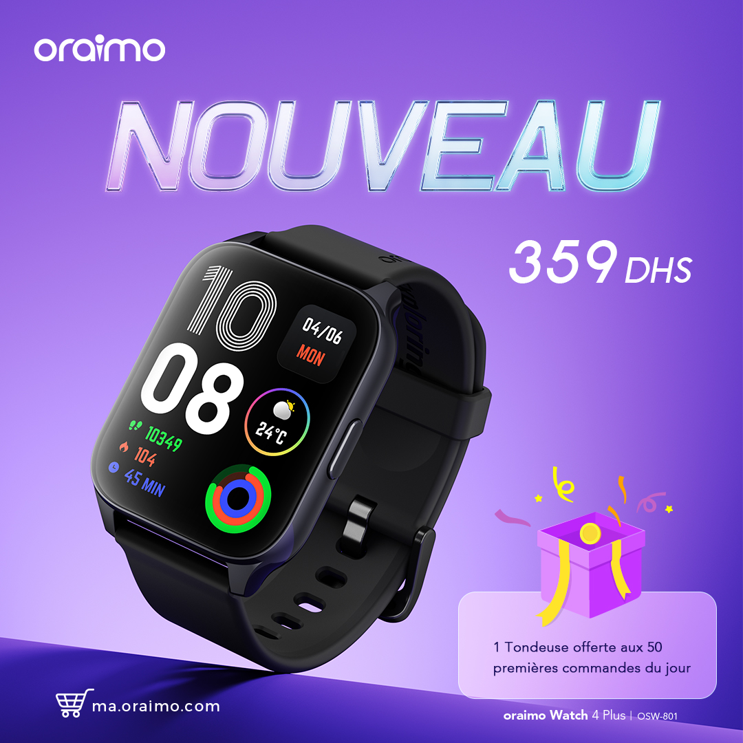 Oraimo Smart Watch, 14 montres de sport pour hommes Maroc