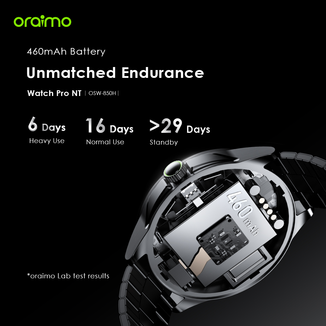 oraimo Watch Pro NT 1.43" AMOLED AI Powered Smart Watch