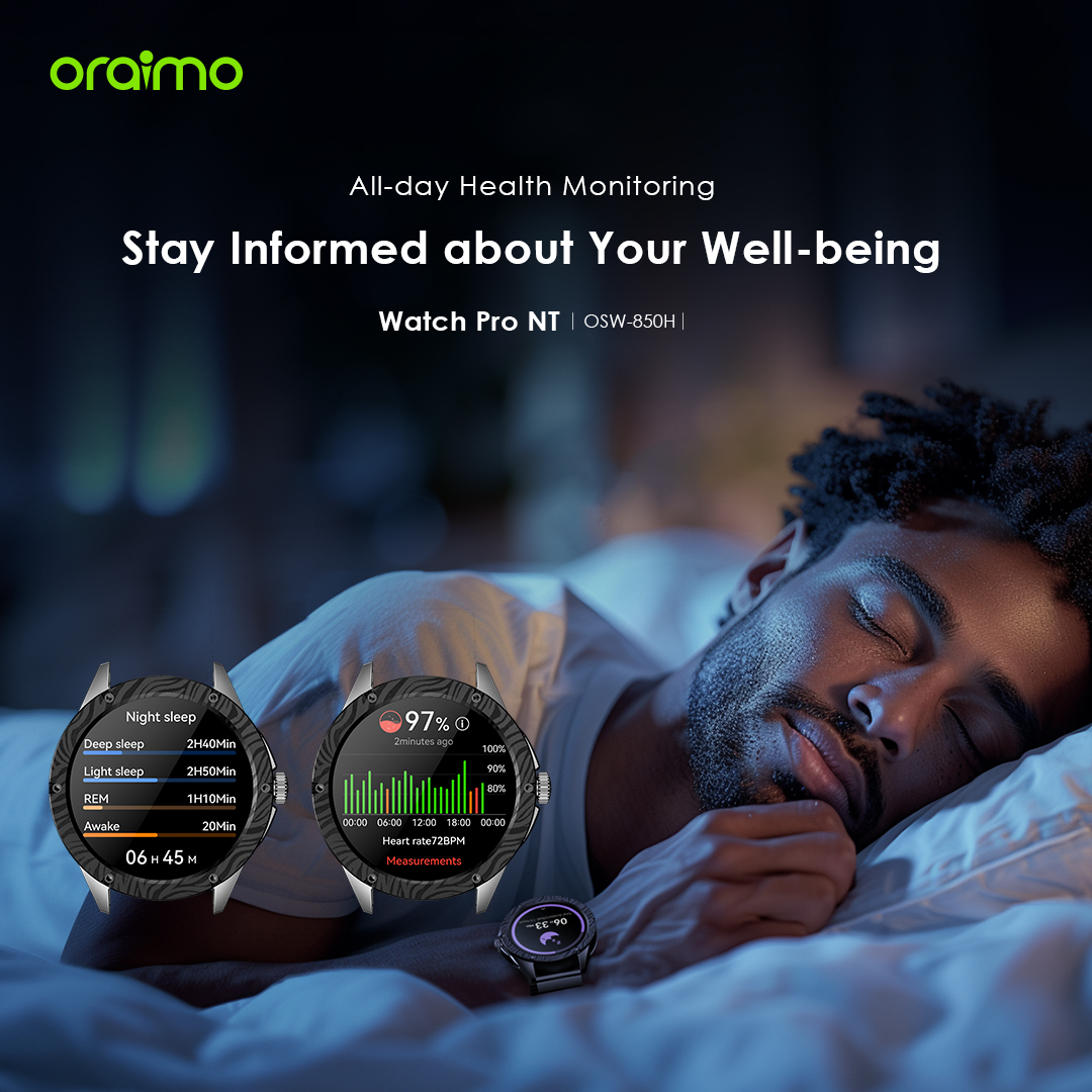 oraimo Watch Pro NT 1.43" AMOLED AI Powered Smart Watch