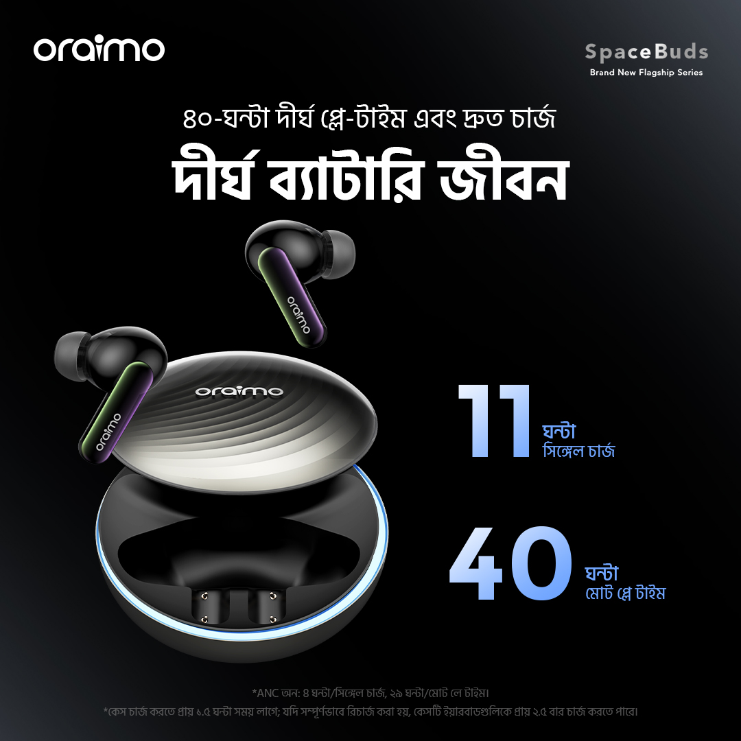 OTW-630 SpaceBuds 40 hours playtime and fast charge