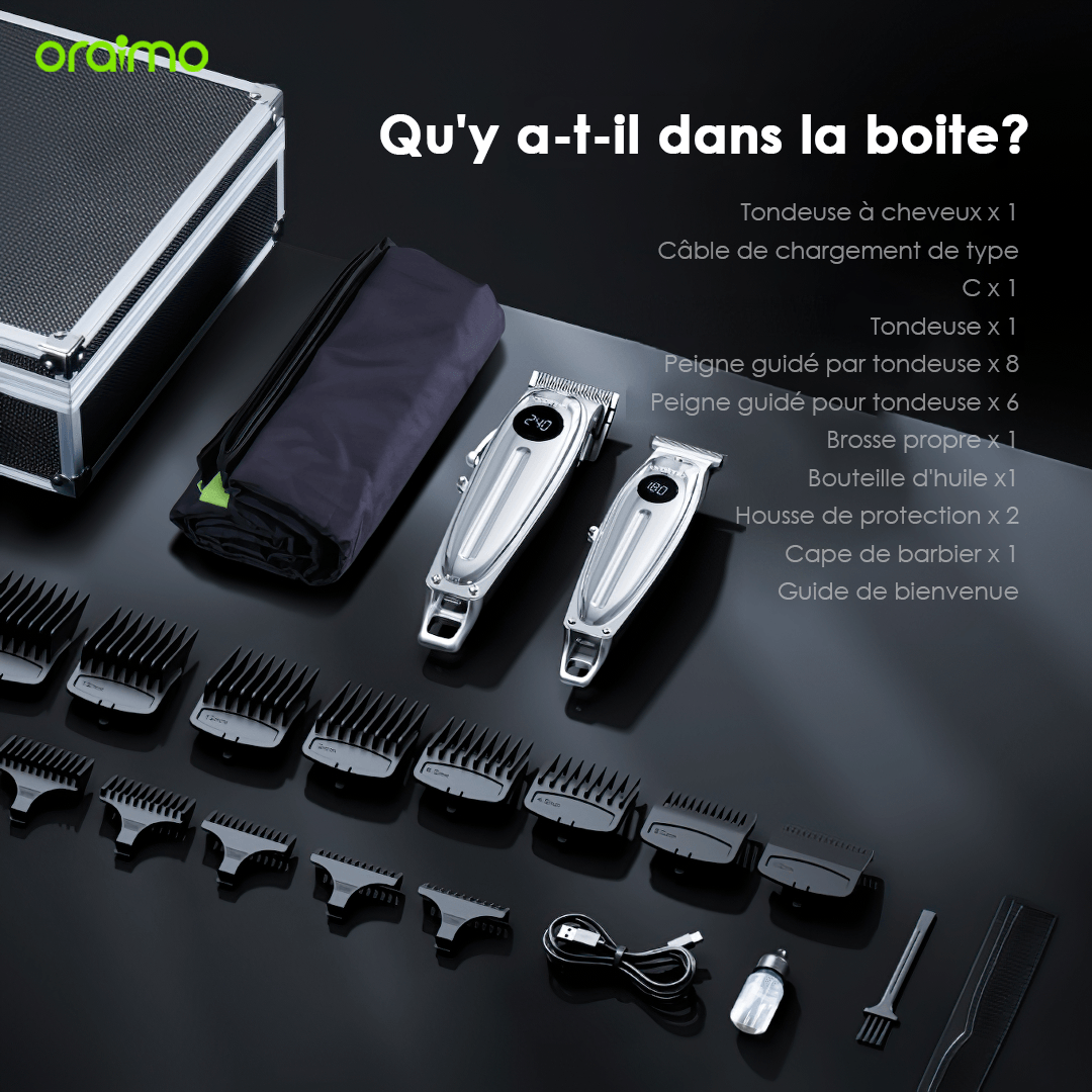 oraimo Smart Barberkit Kit de barbier à moteur super puissant OCS-550