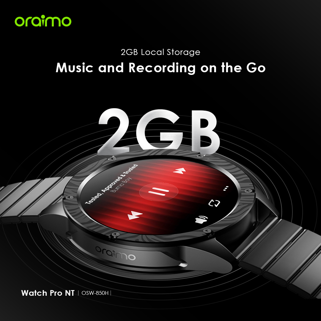 oraimo Watch Pro NT 1.43" AMOLED AI Powered Smart Watch