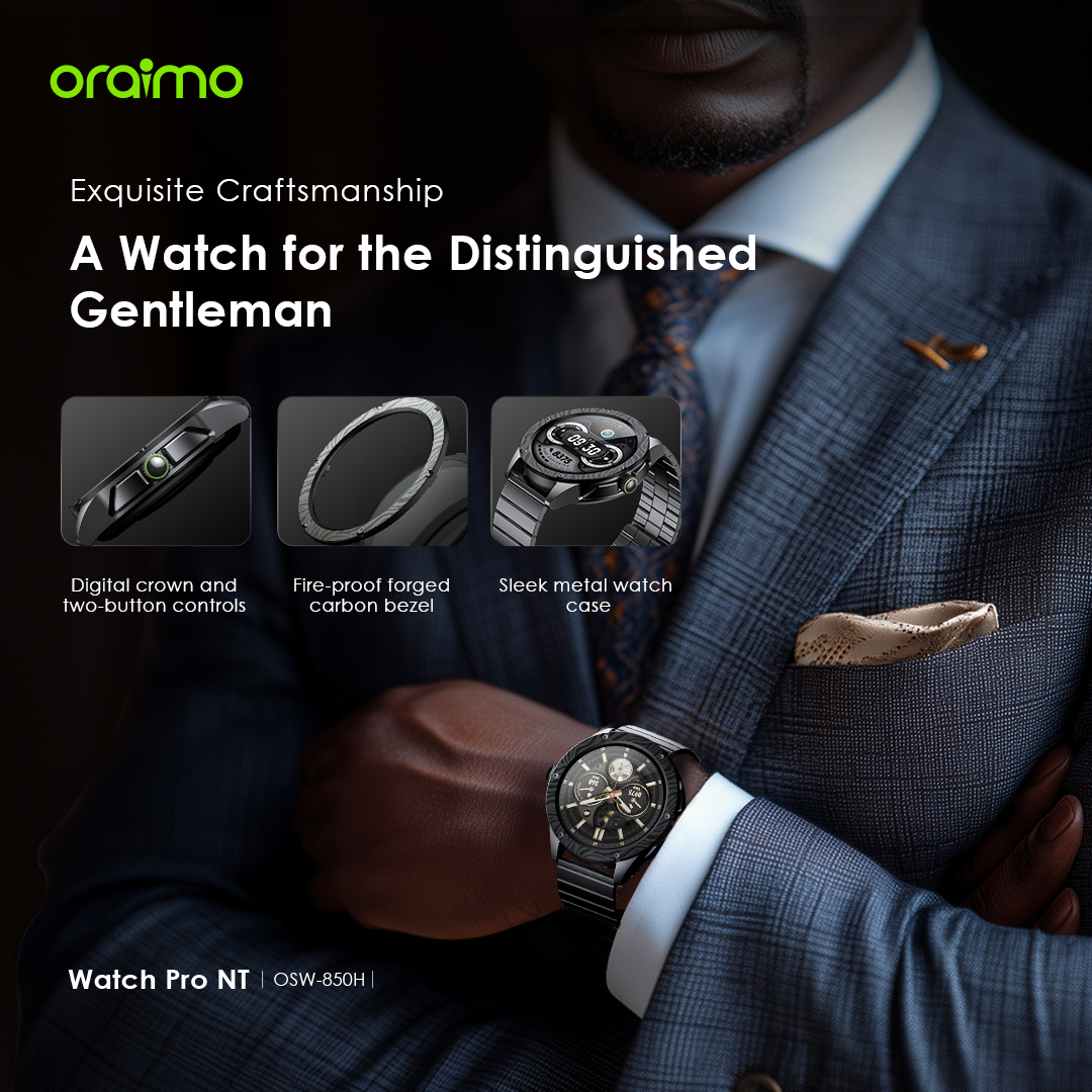 oraimo Watch Pro NT 1.43" AMOLED AI Powered Smart Watch