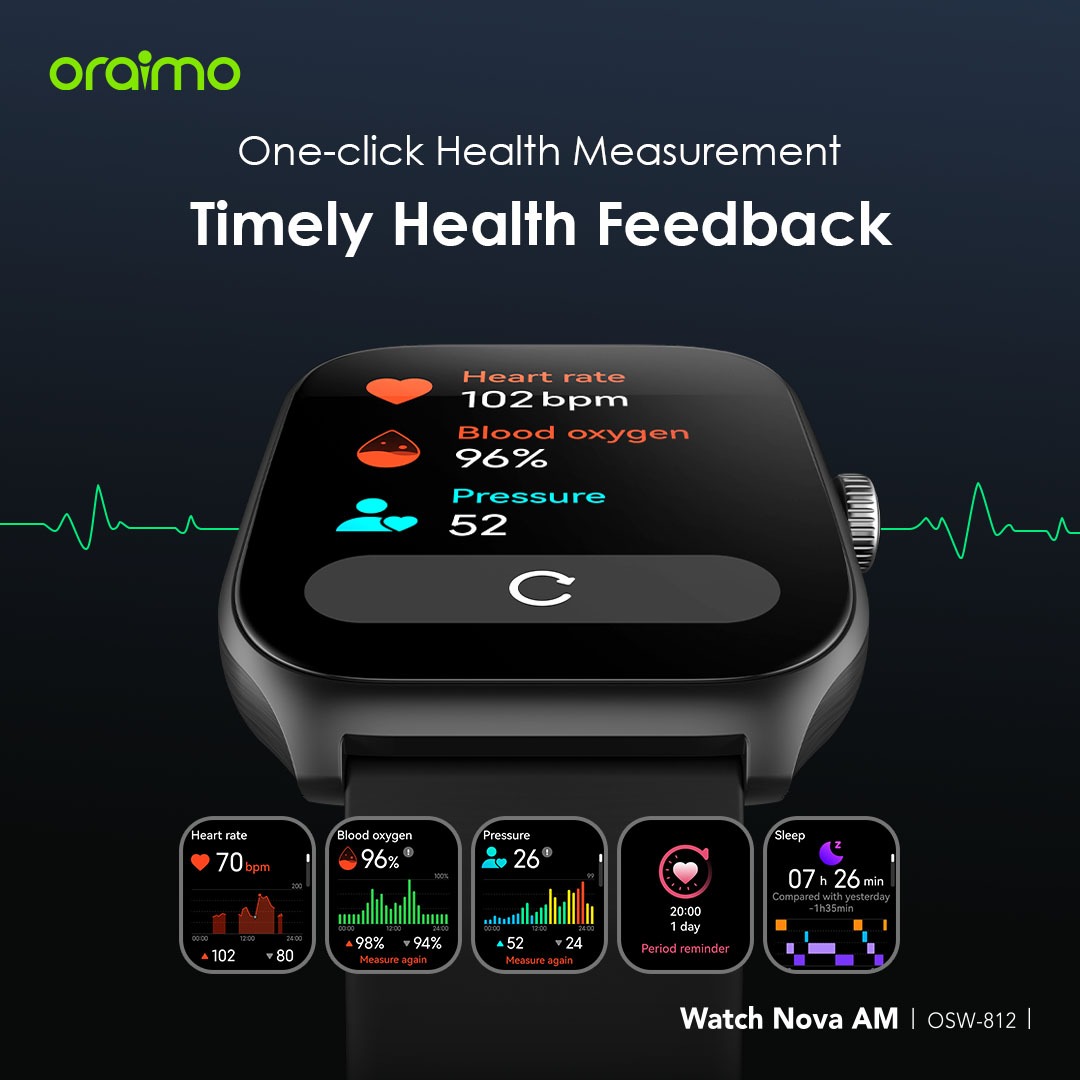 Watch Nova AM OSW-812 health tracking