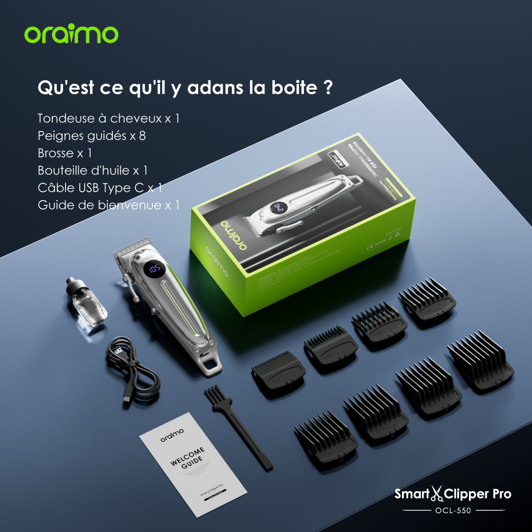 Produit oraimo SmartClipper Pro Tondeuse à cheveux professionnelle